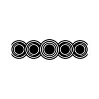 Minimalist Abstract Circle, Black And White On White Background vector