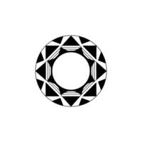 Geometric Circle Modern Black White, Abstract Symbol vector