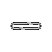 Abstract Retro Black Lines On White, Geometric vector
