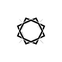 Geometric Mandala Illustration On White, Minimalist Concept vector