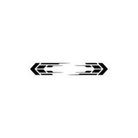 Abstract Arrows Emblem, Minimalist Black On White vector