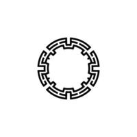 Minimalist Geometric Circle On White Background vector