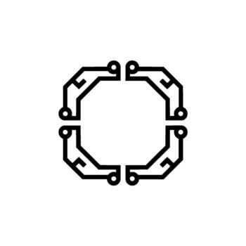 Abstract Circuit Board Minimalist Tech - Technology vector