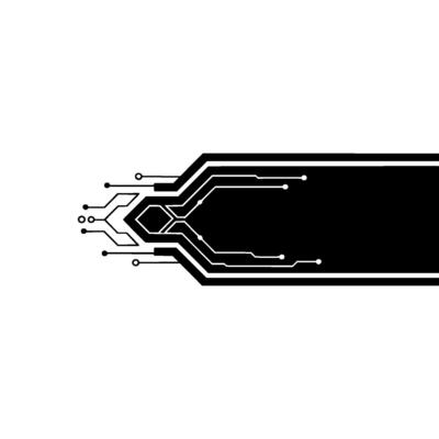 Minimalist Circuit Board Black And White Tech Background