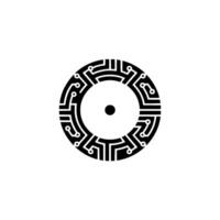 Circuit Board Circle Technology Innovation Concept, Minimalist vector