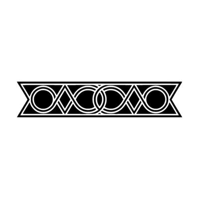 Geometric Black And White Border Abstract Ornament