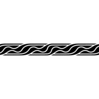 Abstract Black And White Wavy Line Element vector