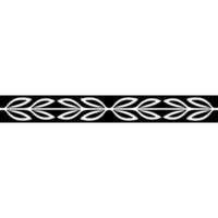 Minimalist Leaf Pattern Border On White, Black And White vector