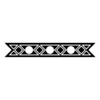 Geometric Ribbon Border Element, Modern Minimalist vector