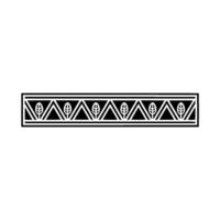 Geometric Leaf Border In Black White, Minimalist Style vector