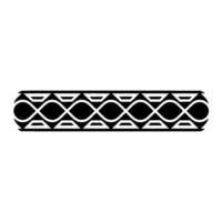 Minimalist Black Geometric Ornament On White Background - Pattern vector