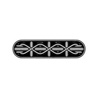 Minimalist Ornament Elegant Decorative Element In Black And White vector