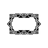 Geometric Frame In Black And White Modern Decoration For Invitation vector