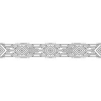 Geometric Border With Minimalist Line Art On White Background vector