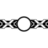 Geometric Art Deco Frame With Circle Space vector