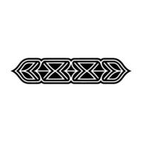 Ornamental Geometric Symmetrical Black Border On Gradient vector