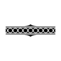 Minimalist Black White Border With Circular Pattern vector