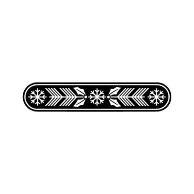 Minimalist Winter Snowflake And Arrow Pattern Border