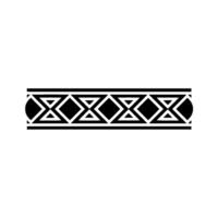 Geometric Pattern Border Black White Element vector
