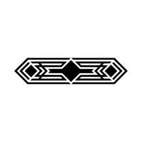 Geometric Art Deco Element, Black White, Minimalist Style vector