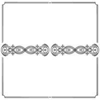 Elegant Border Decorative Ornament In Black And White vector