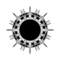 Geometric Sunburst Emblem In Art Deco Style vector