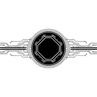 Tech Interface With Circuitry Elements, Minimalist, Abstract Digital Concept