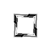 Techinspired Square Frame On White Background vector