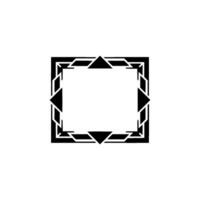 Geometric Black Frame On Gray Background Art Deco Style vector