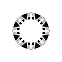 Geometric Ring Ornament On Light Background, Minimalist vector