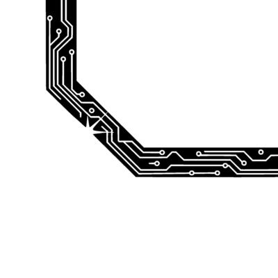 Abstract Circuit Board With Lens Flare Technology Background