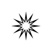 Minimalist Starburst Element On White Background vector