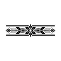 Minimalist Christmas Border Holly Snowflake vector