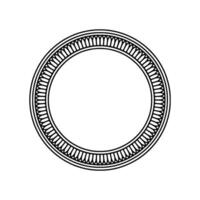 Circular Ornamental Frame, Black And White vector