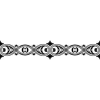 Elegant Black And White Ornamental Border, Decorative Element, Isolated On White vector