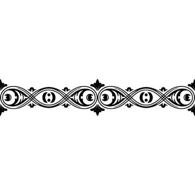 Elegant Black And White Ornamental Border, Decorative Element, Isolated On White