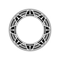 Geometric Circular Frame, Black And White, Art Deco Style vector