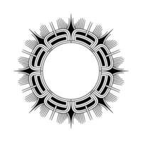 Geometric Sunburst Circle Frame Art Deco Style vector