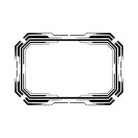 Tech Frame Overlay Futuristic Border On White Background vector