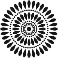 artwork Abstract black and white mandala design vector