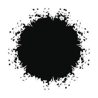 A dramatic ink splatter evoking power and creative chaos against stark white clean with high vector