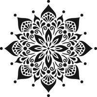 Abstract black and white floral pattern ornate vector