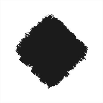 An edgy black diamond blotch with distorted edges hints at chaos against a stark white background vector