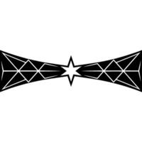 Abstract Geometric Black White Starburst vector