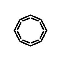 Minimalist Geometric Decagon On White Background vector