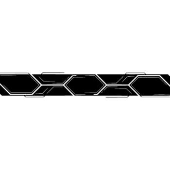 Futuristic Abstract Banner Black Hexagon Pattern On White Background vector