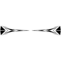 Abstract Geometric Arrow Symmetrical Black And White Illustration vector