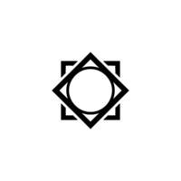Minimalist Geometric Black Shape On White Background vector