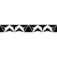 Abstract Geometric Border With Triangles Black White vector