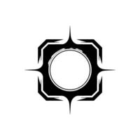Geometric Emblem In Monochrome Modern Minimalist vector